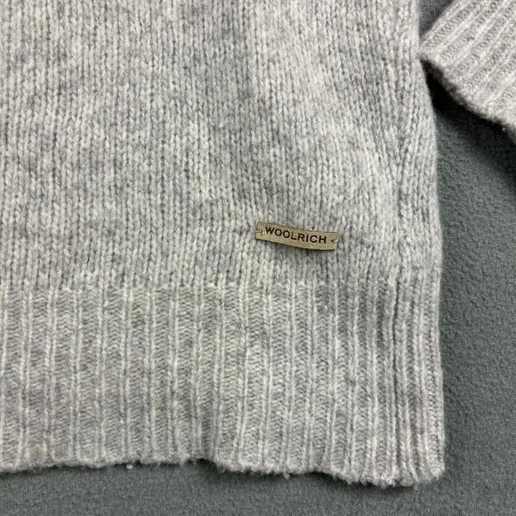 Woolrich Sweater Mens Small Gray Mix Wool/Nylon Pullover Crewneck Italy